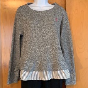 US Polo Assn. long sleeve grey cozy top ru…